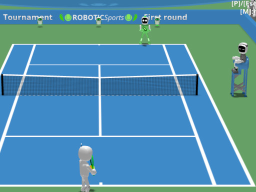 Robotic Sports Tennis Game Image Robotic Sports Tennis Game